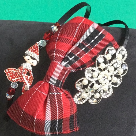 custom Other - Elf on the Shelf, Bow, and Sparkle Headbands